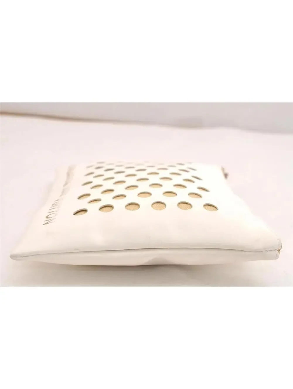 Authentic Louis Vuitton Fondation Exclusive Dots Pouch White Polyurethane